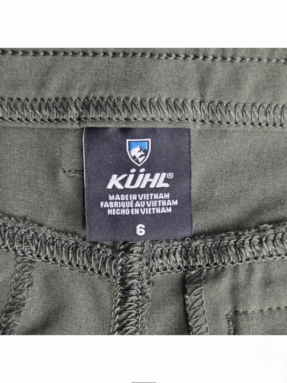 Kuhl Freeflex Cargo Shorts Womens 6 Green Hiking Outdoor 10" Inseam Gorpcore UPF - Picture 5 of 10